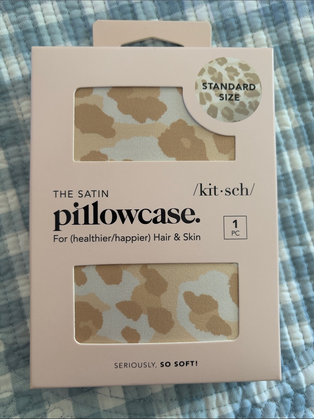 Kitsch Beige Leopard Satin Pillowcase
